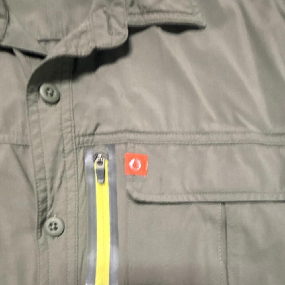 The American Outdoorsman Button-Up Shirt Olive Nylon Spandex XXL Long Sleeve - Picture 5 of 9